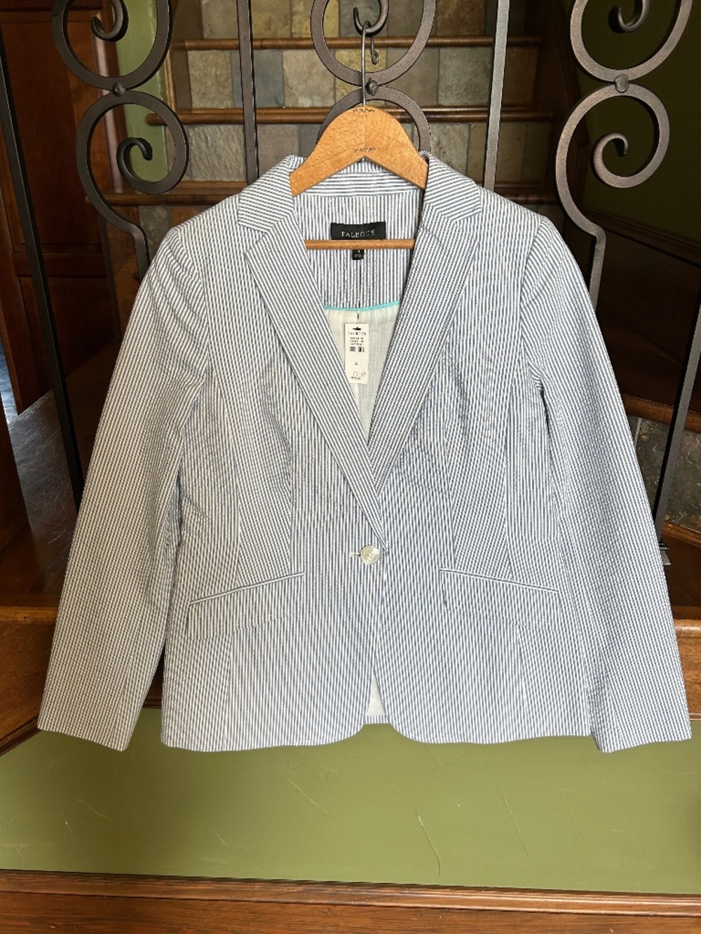 Talbot's seersucker blazer